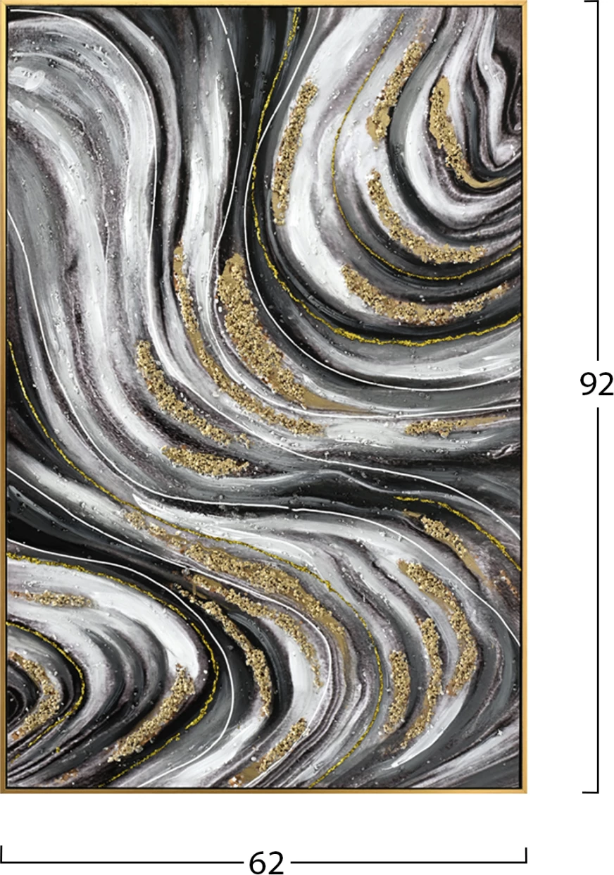 Pikturë muri abstrakte FH4561, kornizë PS, 62x4.5x92 cm