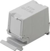 Keystone kopler EQUIP Cat6A, RJ45 femër-femër, i mbrojtur (FTP), PoE, gri