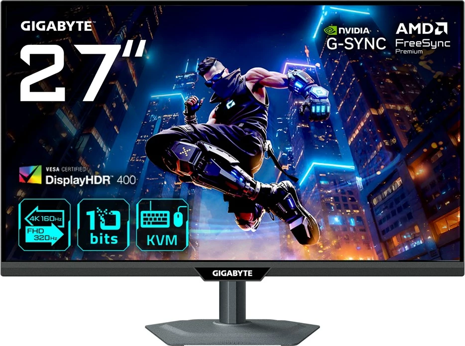 Monitor gaming Gigabyte M27UP, 27", 4K UHD, 160Hz/320Hz, FreeSync Premium Pro, DisplayHDR400, i zi