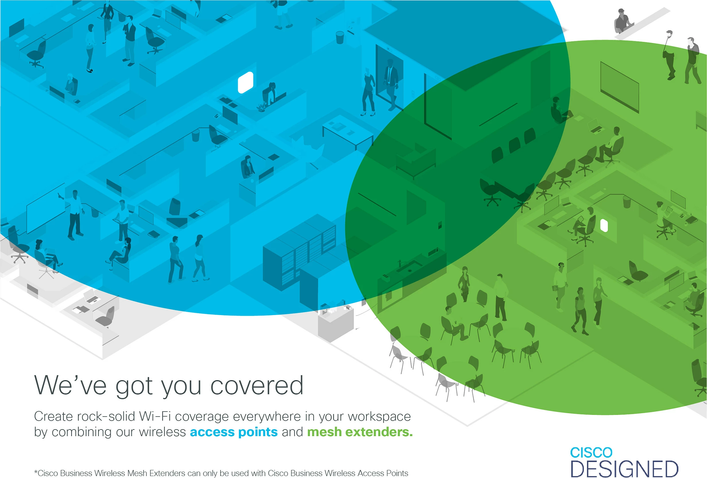Access Point Cisco CBW140AC, 802.11ac Wave 2, 2x2, PoE, i bardhë