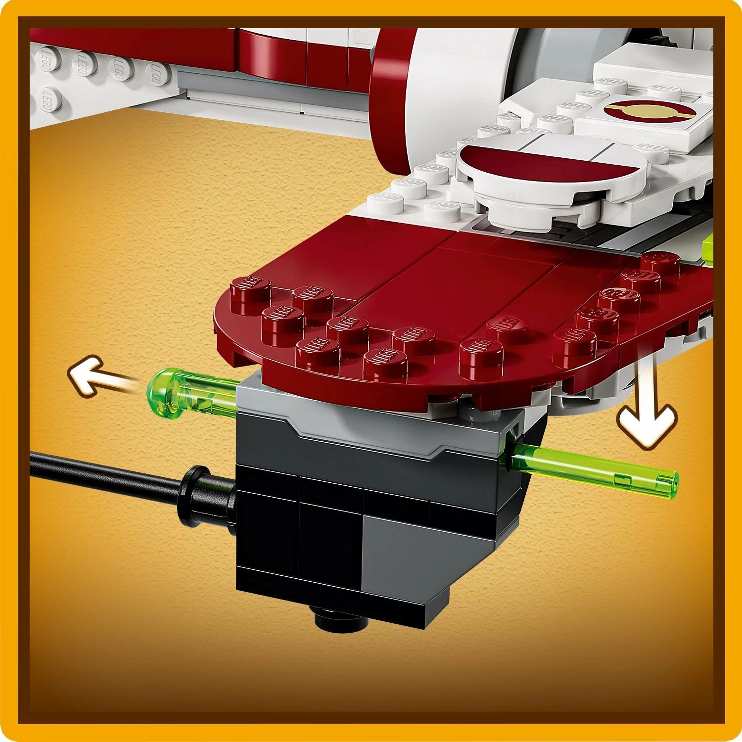 Set ndërtimi LEGO Star Wars ARC-170 Fighter 75402, 497 pjesë, 9+ vjeç, bardhë/kuqe