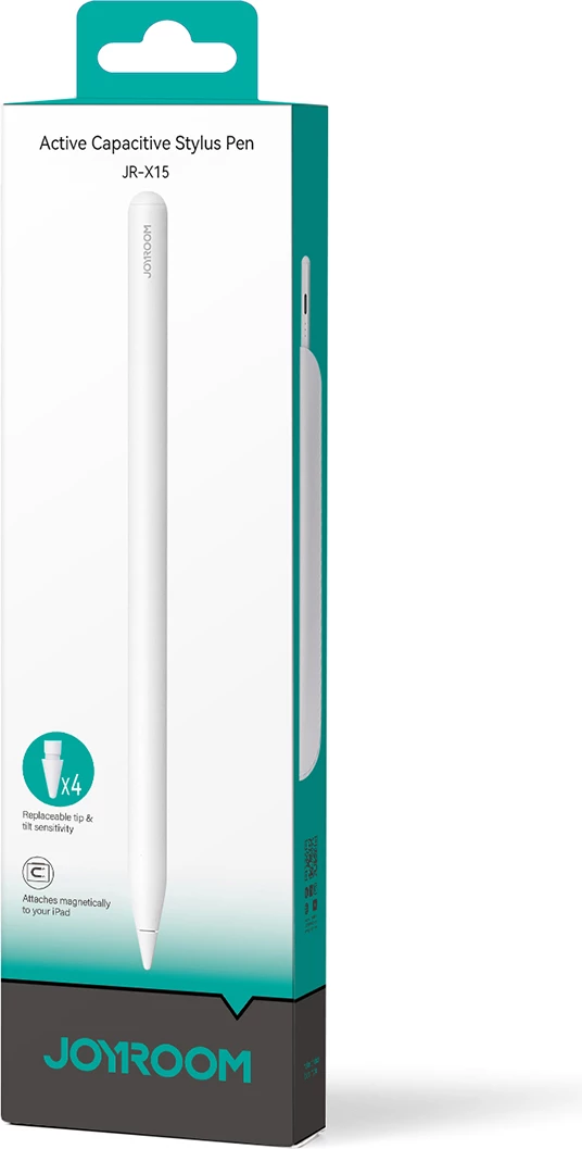 Stylus Joyroom JR-X15, për iPad, 130mAh, USB-C, Bardhë