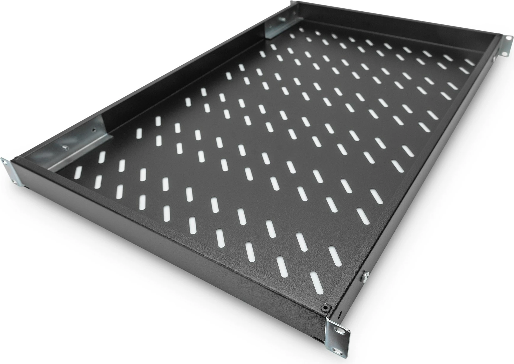 Raft kabineti Digitus 1U 44x482x700-1180mm, deri 50kg, zi