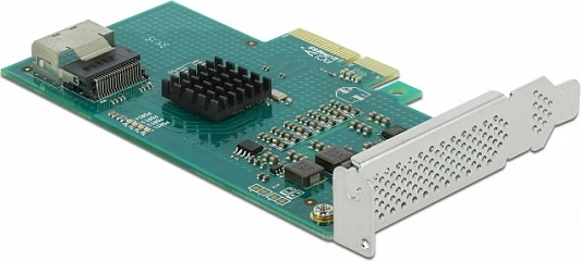Kartelë zgjerimi PCIe DeLOCK, x4 në 4x SATA 6 Gb/s, RAID/HyperDuo, low-profile