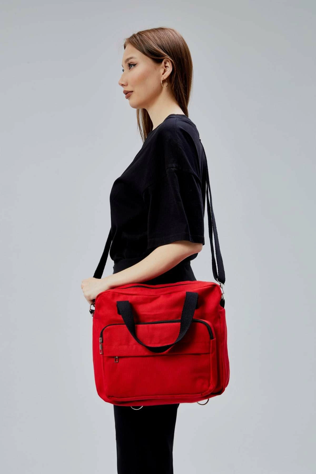 Çantë tote e kuqe, Zoozie Bags, 2386