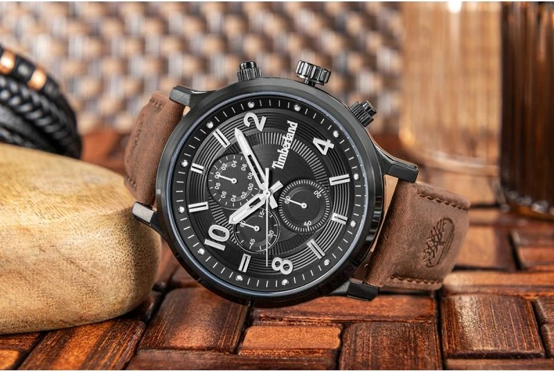 Orë dore për meshkuj Timberland Driscoll TDWGF0055701, e zezë, set me çantë