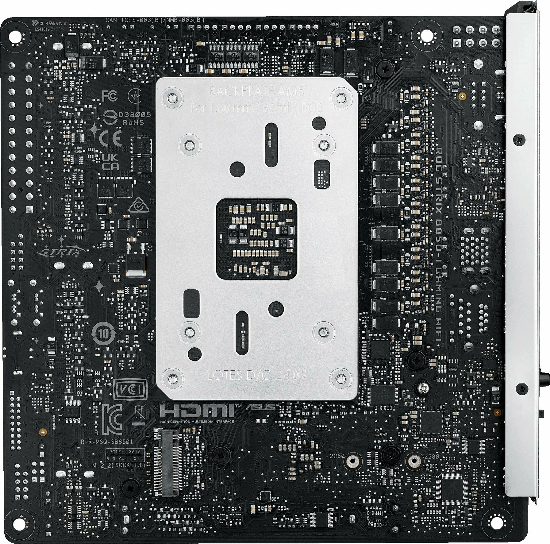 Pllakë amë Asus ROG STRIX B850-I GAMING WIFI Mini-ITX AM5 DDR5 Wi‑Fi 7