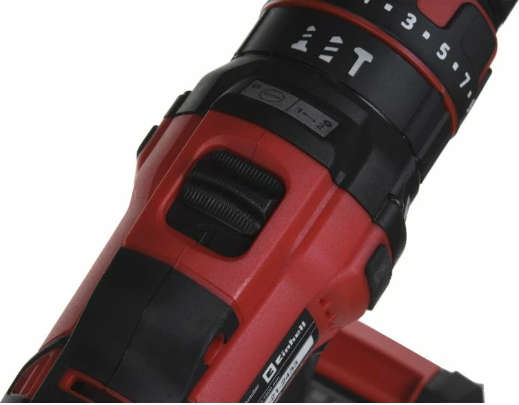 Shurubillë pa kabllo Einhell TE-CD 18/40 Li-i +64, e zezë/e kuqe, set me 2 bateri dhe 64 pjesë