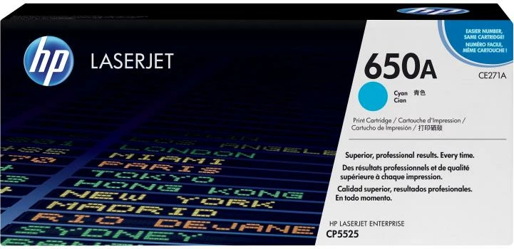 Toner HP 650A CE271A origjinal rendiment 9.750–23.700 faqe Cyan