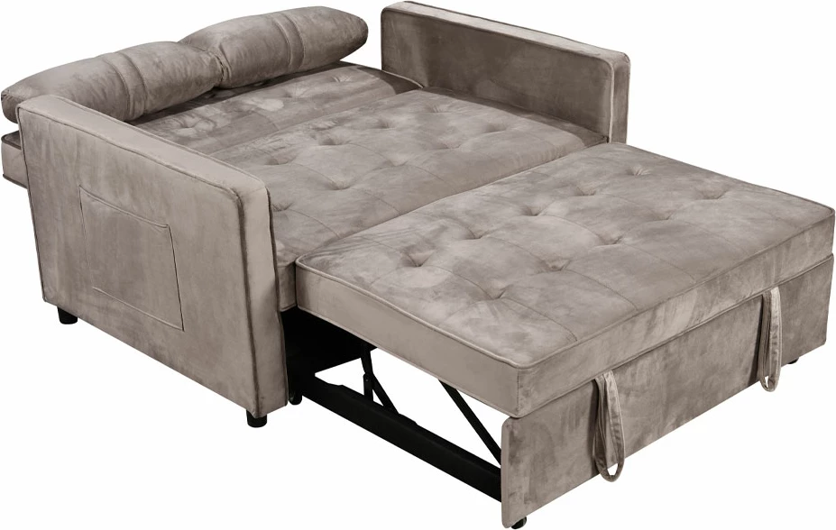 Divan shtrat dy vendesh, ngjyrë kërpudhe, 133x94x87 cm