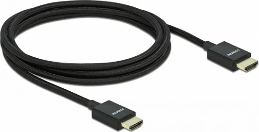 Kabllo HDMI DeLOCK High Speed Coaxial, 2 m, 48 Gbps, 8K@60Hz, eARC/HDR, e zezë
