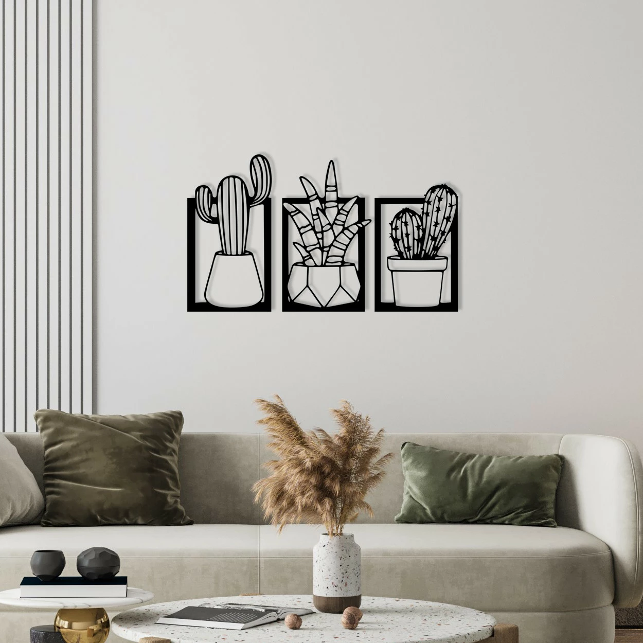 Aksesor dekorativ metalik për mur Wallity, Nazen, ngjyrë e zezë, 49x29cm
