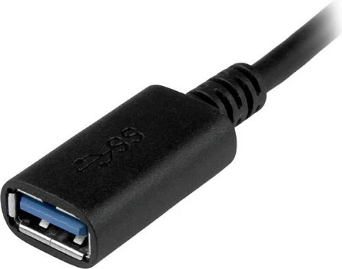 Adapter kabllo StarTech USB-C në USB-A, USB 3.0/USB 3.2 Gen 1, 0.15m, i zi