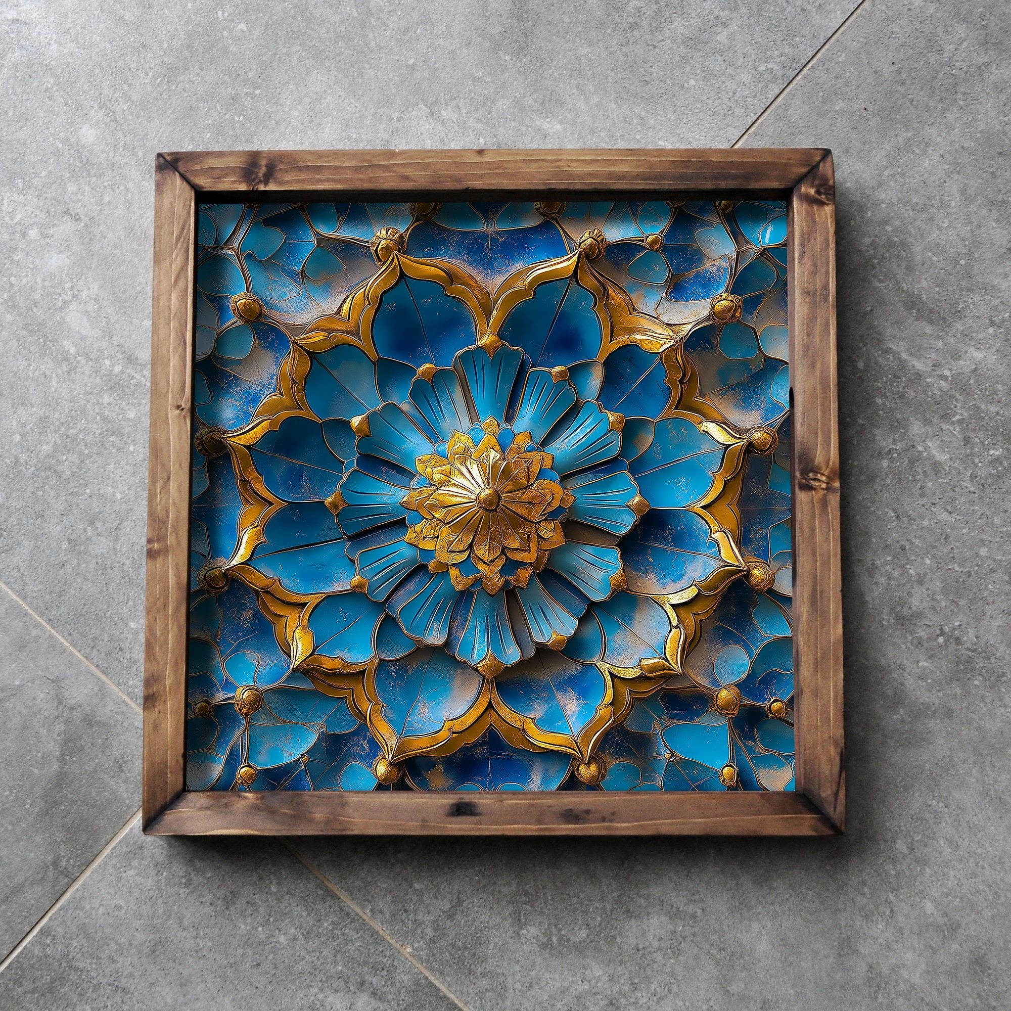 Tabaka druri, shumëngjyrëshe, Evila Originals, REF049, 35x35x4 cm
