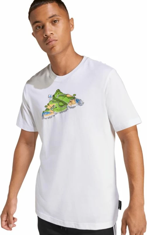Maicë për meshkuj adidas Novelty Mini JZ5037, e bardhë