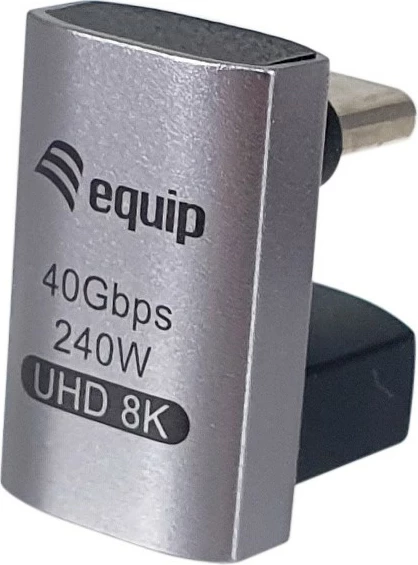 Adapter USB4 C-C Equip 133477, 40Gbps, PD 240W, 2 copë, zi, hiri