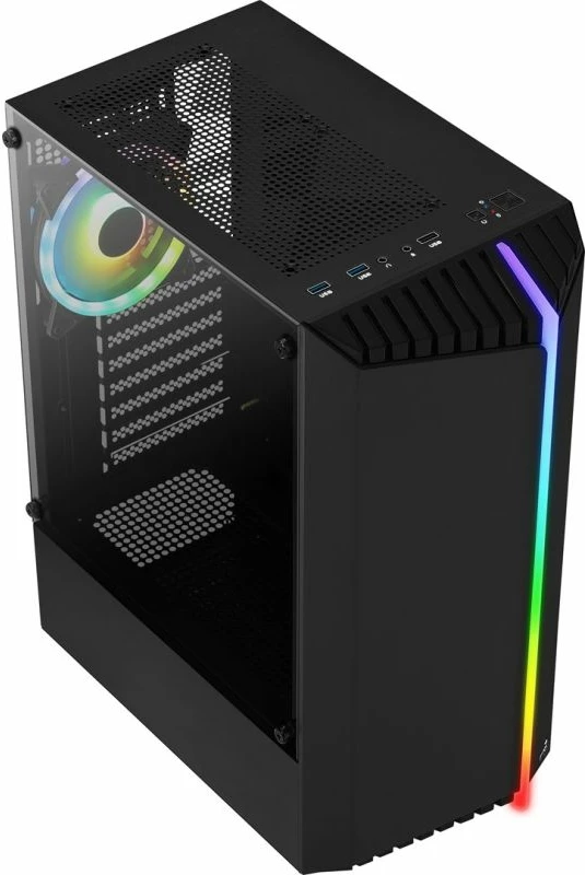 Kasa kompjuteri Aerocool BIONIC-G-BK-v2 RGB, e zezë