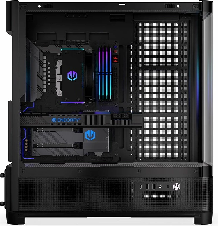 Kasë Endorfy Aquarius 8000 Flex (EY2A022) Midi Tower ATX/eATX, x7 slote, 2x USB 3.0 + USB-C, me xham të kalitur, e zezë