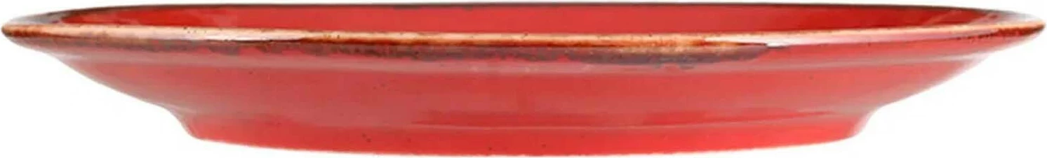 Pjatë e sheshtë Porland Seasons Magma 200 mm, e kuqe, set 6 copë