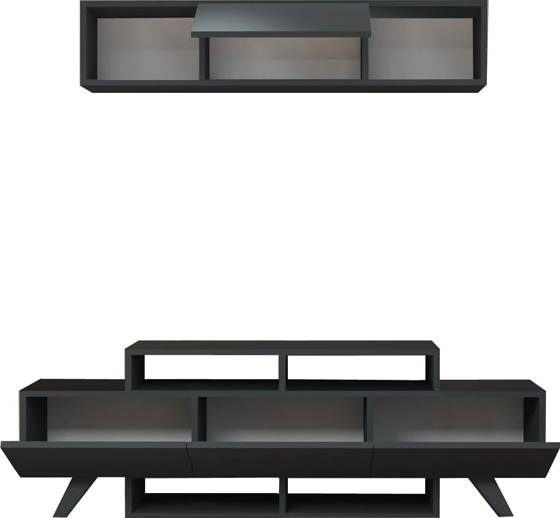 Komodë TV Hanah Home, Alwin, ngjyrë antracit