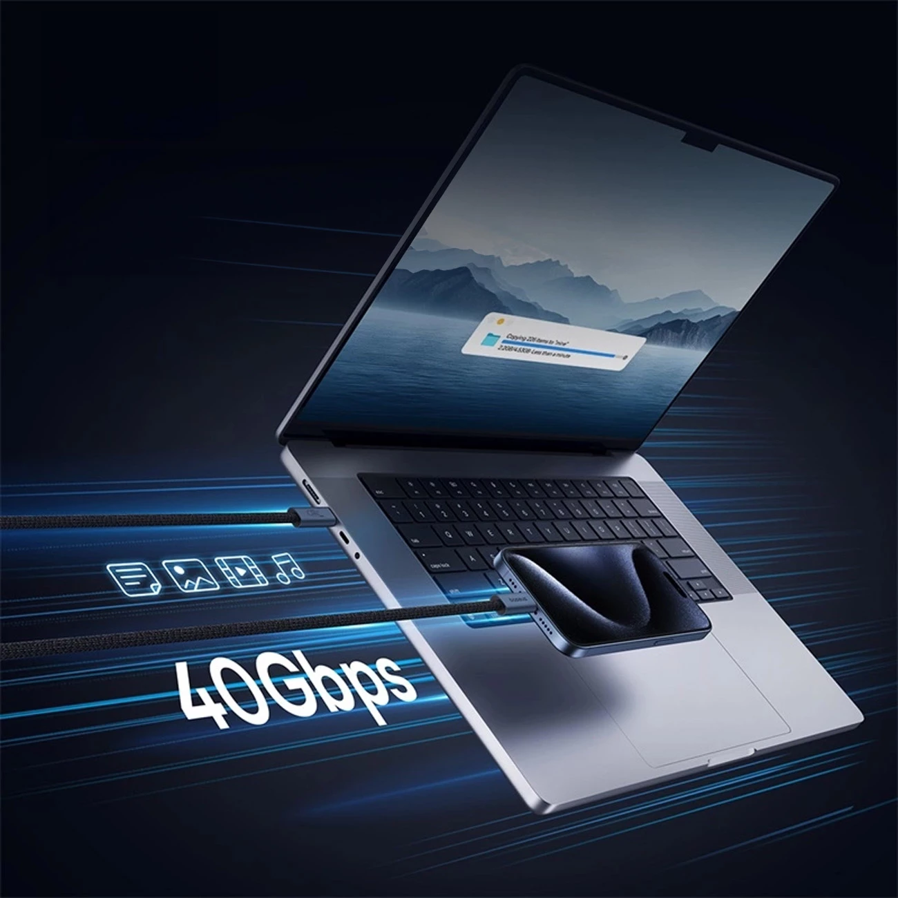 Kabllo USB-C Baseus CB000068, 1m, 240W, 8K 60Hz, e zezë