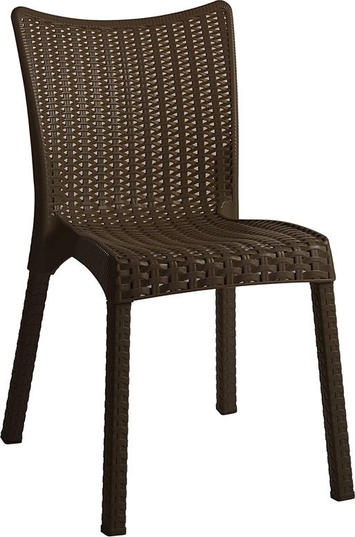 Tavolinë me karrige Explore-Confident set 5 copë PP ngjyrë kafe 90x90x73.5cm