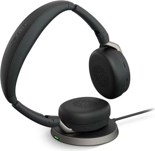 Kufje me mikrofon Jabra Evolve2 65 Flex MS Stereo, pa tela, ANC hibride, rreze 30 m, të palosshme, e zezë (26699-999-989/26699999989)