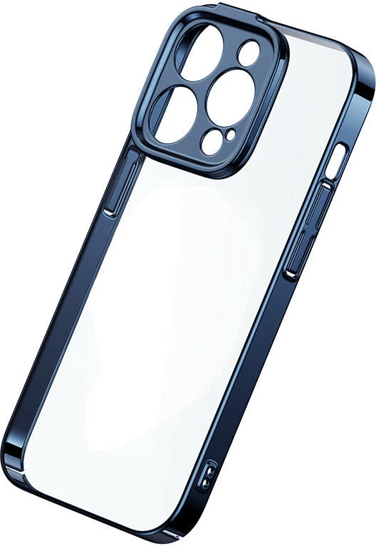 Mbështjellës Baseus Glitter me xham të temperuar për iPhone 14 Pro Max, Blu