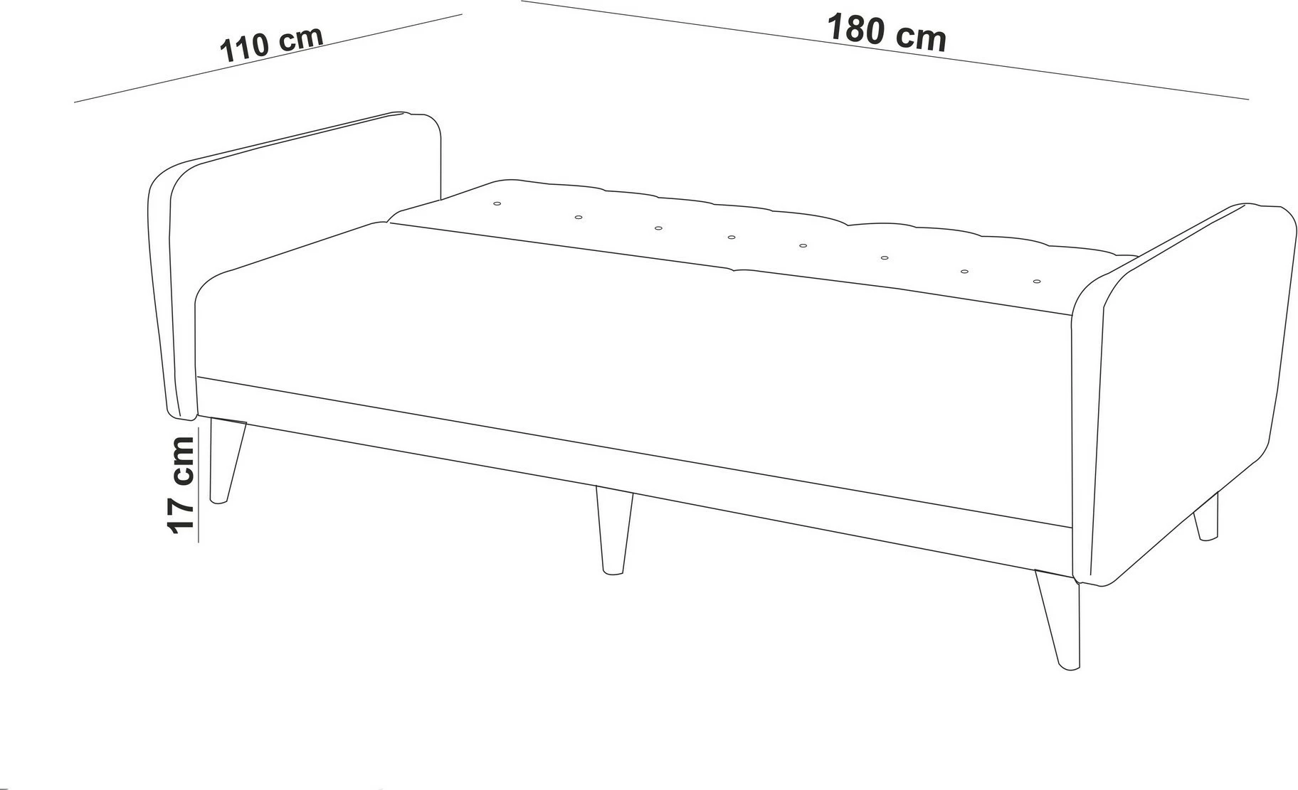 Set divan-krevati dhe karrige, krem, ARİA-TAKIM5-S 1005