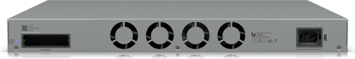 Switch Ubiquiti USW-PRO-MAX-48-POE, L3, 2.5G Ethernet, PoE, Rack mounting