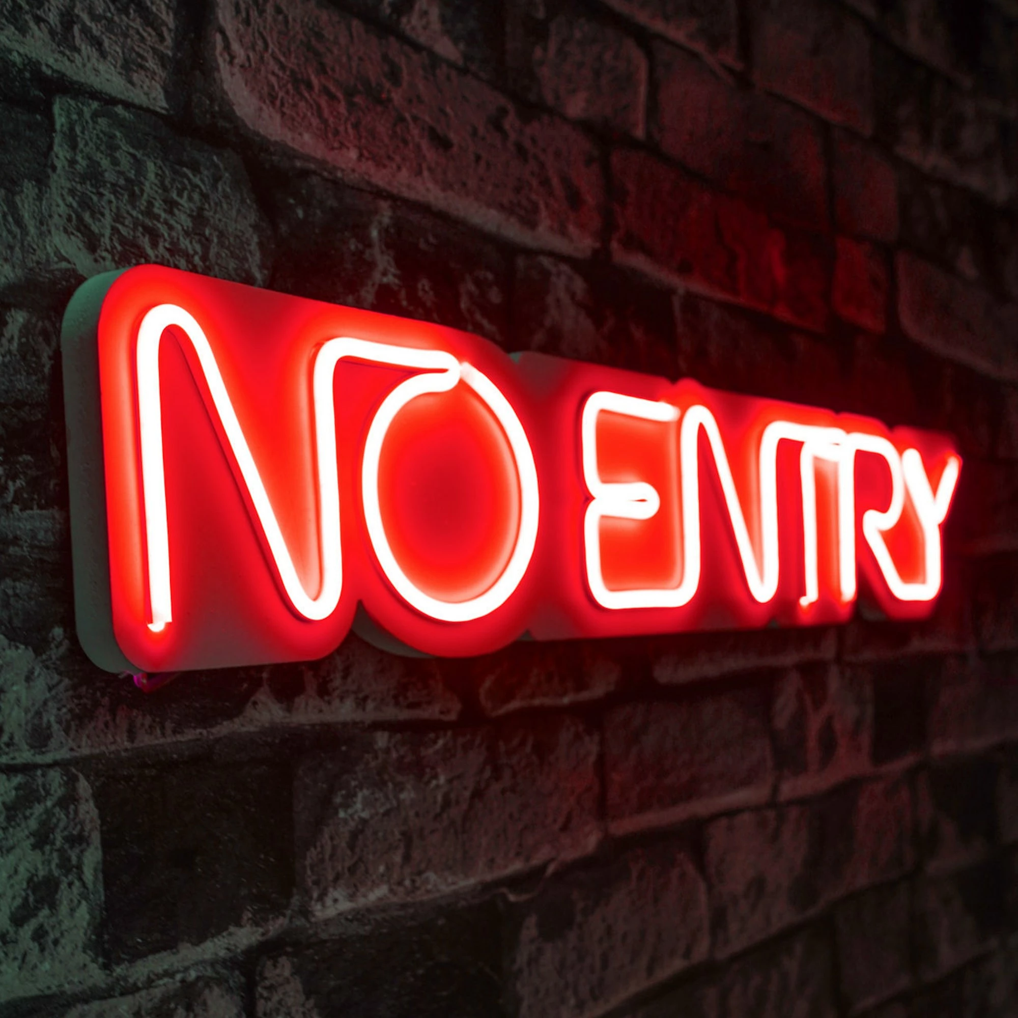 Dritë dekorative LED, plastikë, 'No Entry', e kuqe