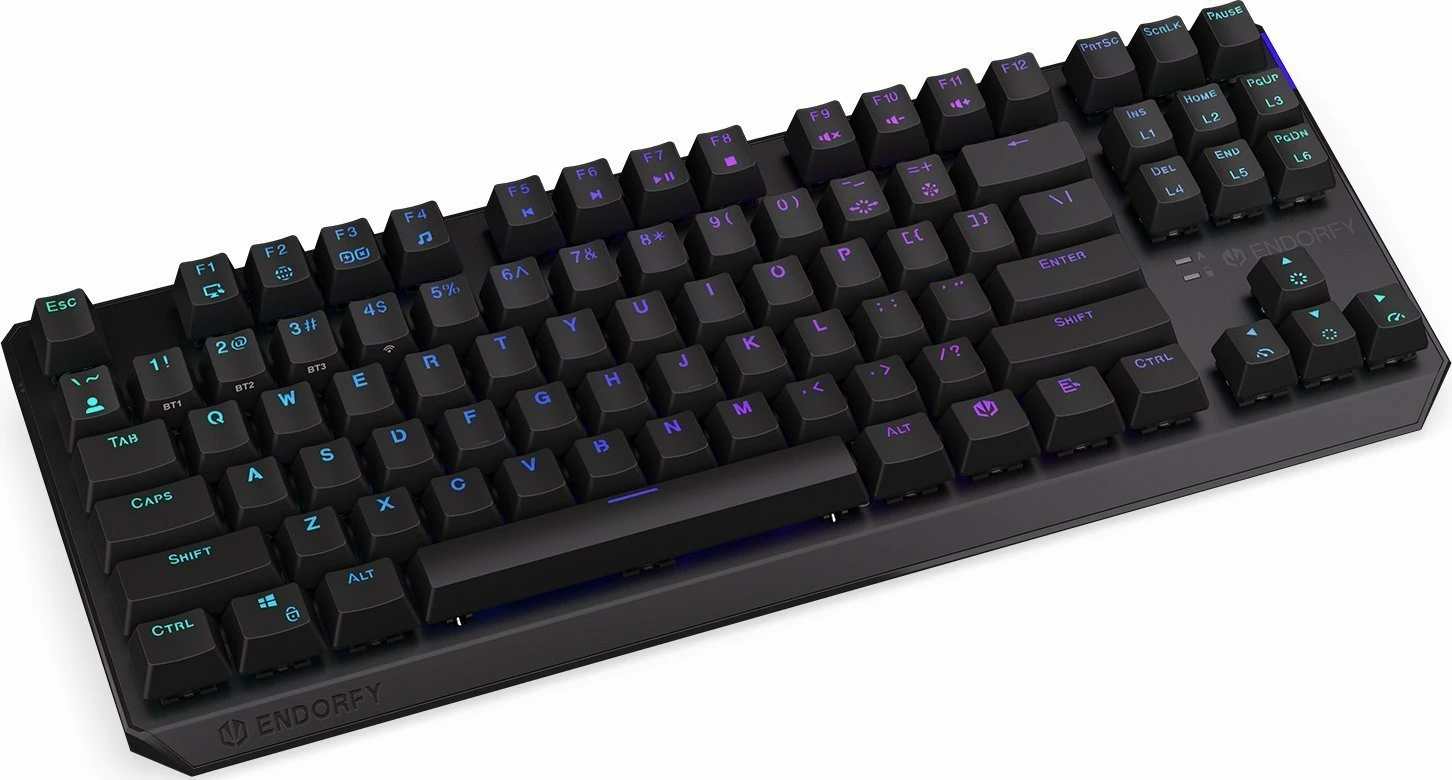Tastierë mekanike wireless, Endorfy Thock TKL Wireless Red EY5A080, Kailh Box Red, RGB, US (TKL 80%), set me Maus GEM Plus (e zezë)