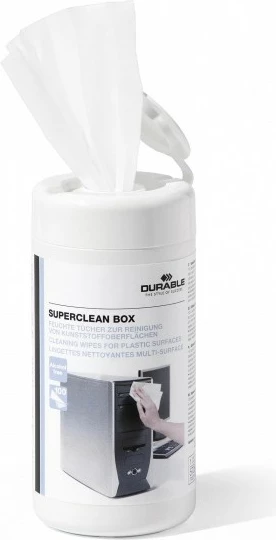 Tub me letra të lagura për pastrim Durable SUPERCLEAN, 100 copë, e bardhë