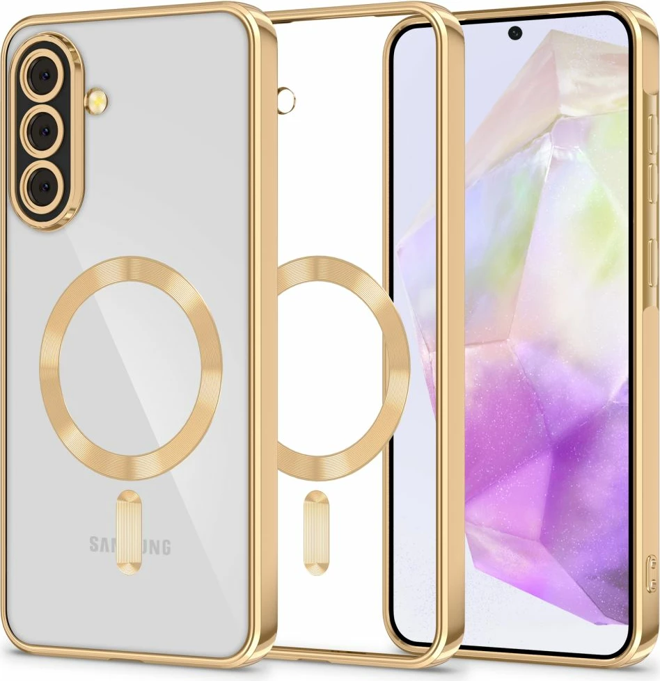 Mbështjellës Tech-Protect MagFlex MagSafe për Samsung Galaxy A37 5G, kompatibil me MagSafe, 1 copë, transparent/ari