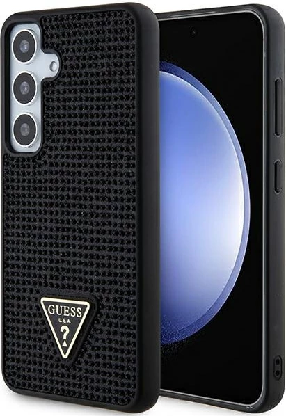 Mbështjellës Guess Rhinestone Triangle për Samsung Galaxy S24, i zi