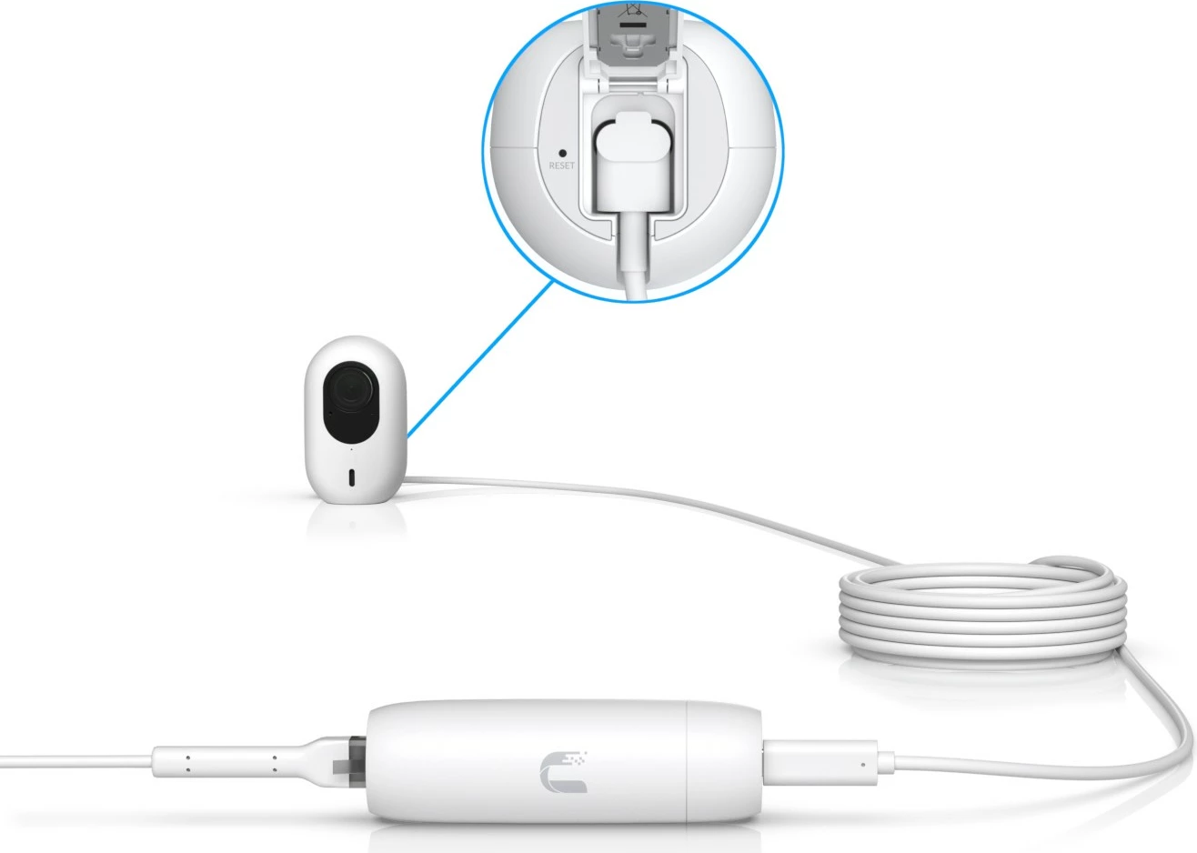 Adapter Ubiquiti UACC-ADAPTER-POE-USBC, 48 V, 5 V, 2 A, Bardhë