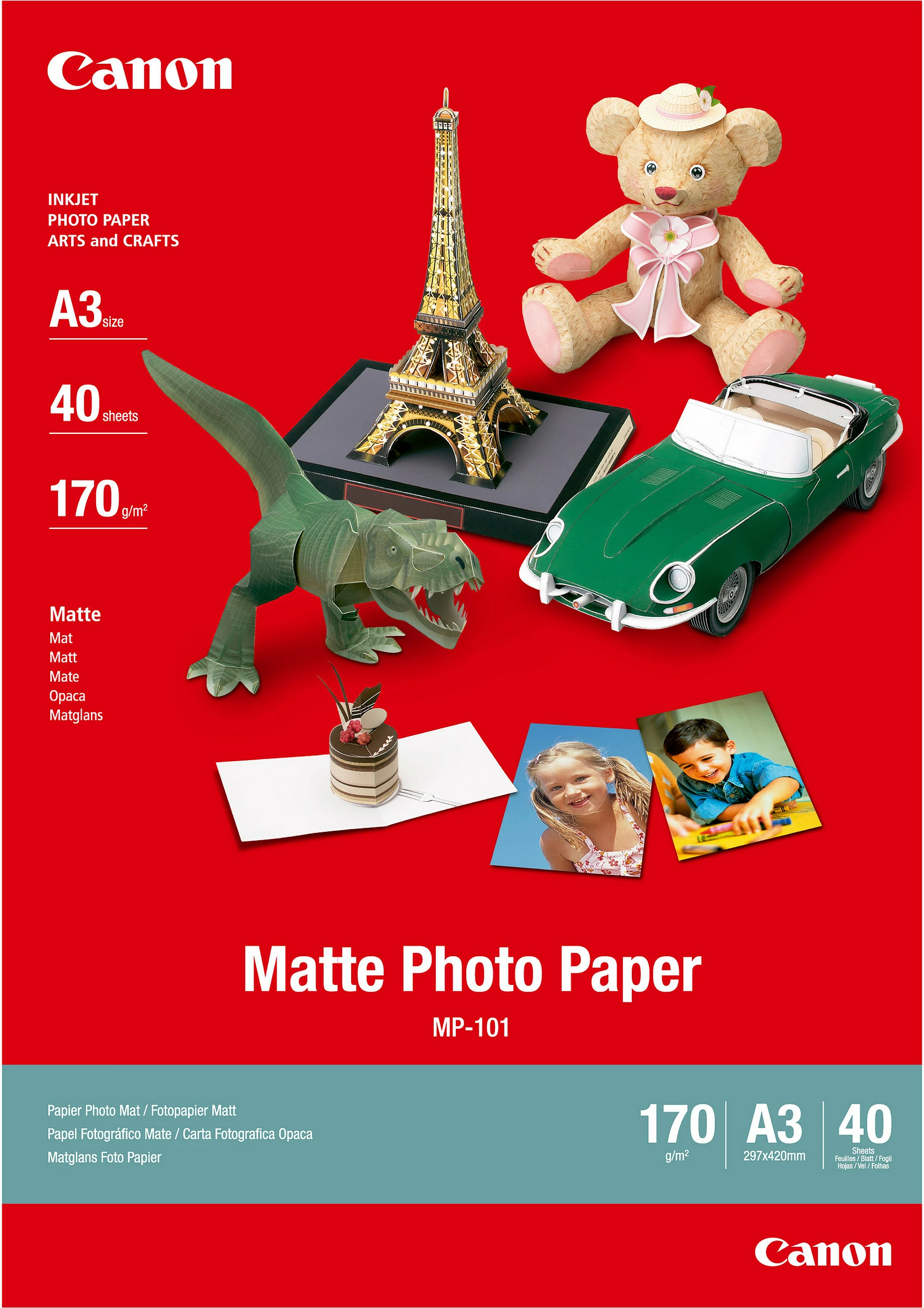 Letër foto matte Canon MP-101, A3, 170 g/m², 40 fletë