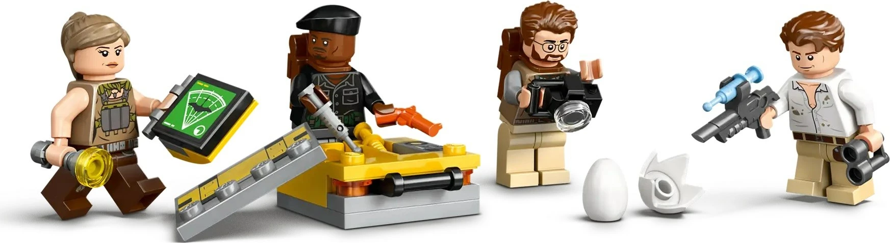 Set LEGO Jurassic World 76976 Spinosaurus & Quetzalcoatlus Air Mission, 4 minifigura