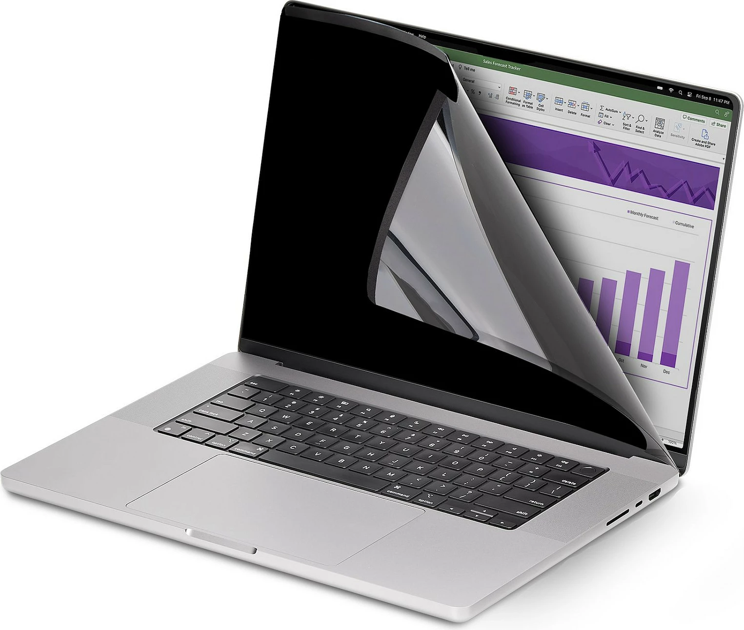 Filter privatësie për ekran laptopi StarTech, MacBook Pro 14" 2021/2023, magnetik, matte/glossy, reduktim drite blu 51%, i zi