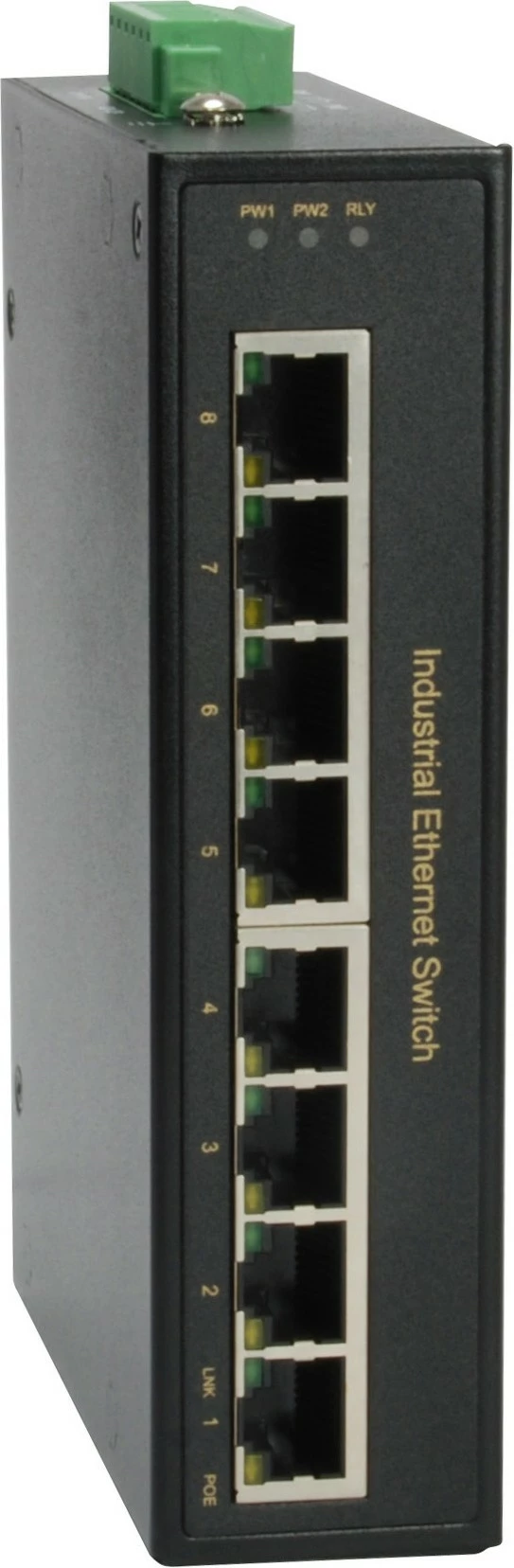 Switch industrial LevelOne 8-Port Fast Ethernet PoE, 4 dalje PoE, 126W