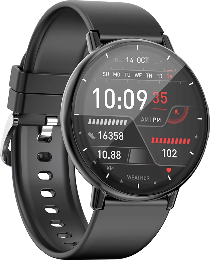 Smartwatch Aiwa SW-A800 1.39\" IPS LCD, Bluetooth thirrje, IP67, 220 mAh, e zezë