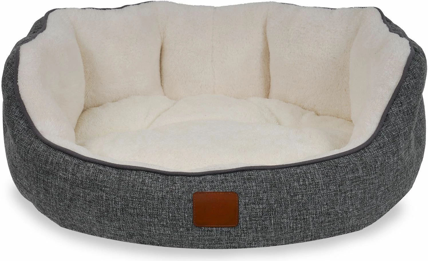 Shtrat për kafshë Coco L, gri dhe bardhë, Paws & Whiskers