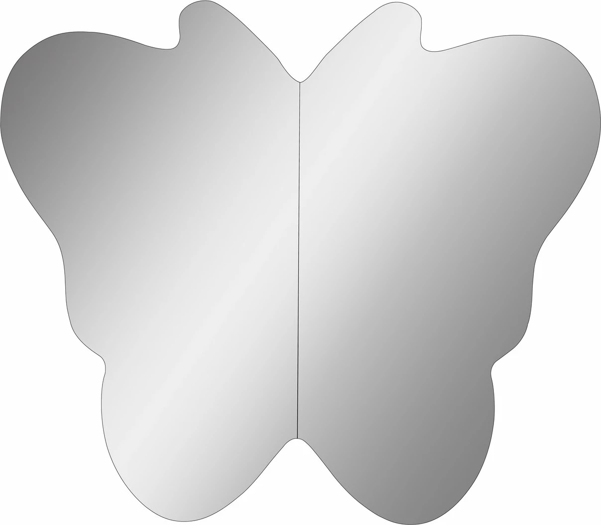 Pasqyrë me ndriçim LED, formë fluture, ngjyrë rozë-argjend, Skye Decor, 57x50cm, 2 copë