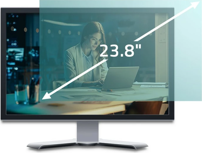 Filtër mbrojtës për monitor Qoltec 51075, 23.8 inç, 16:9, transparent, matte