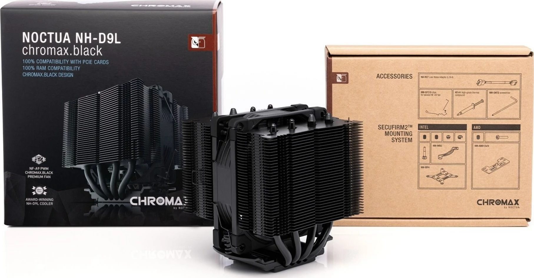 Ftohës CPU Noctua NH-D9L chromax.black, 12 cm, i zi