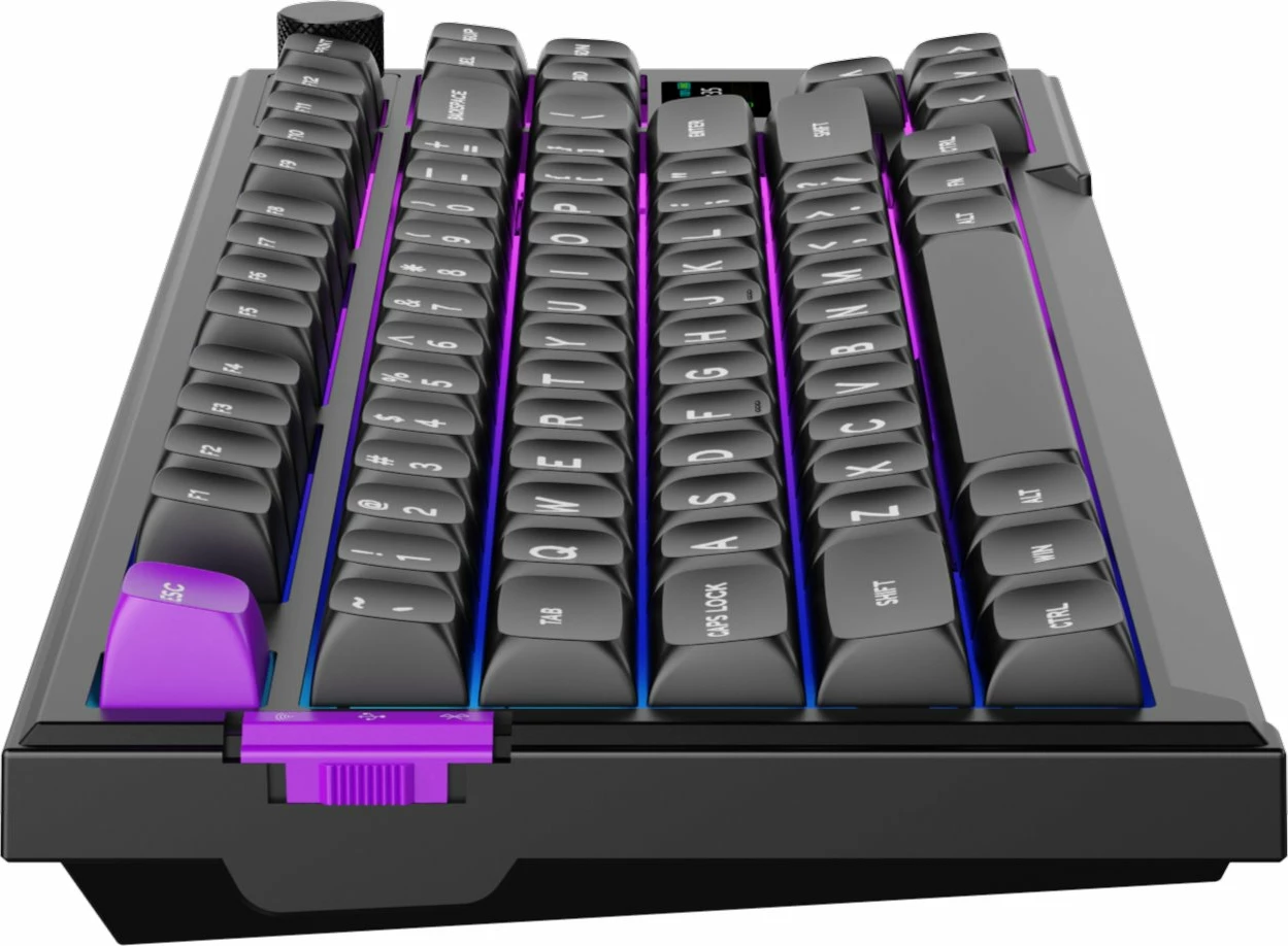 Tastierë mekanike gaming PREYON Silent Claw TKL PCSTY85B, Gateron Yellow Pro, RGB, US layout, e zezë
