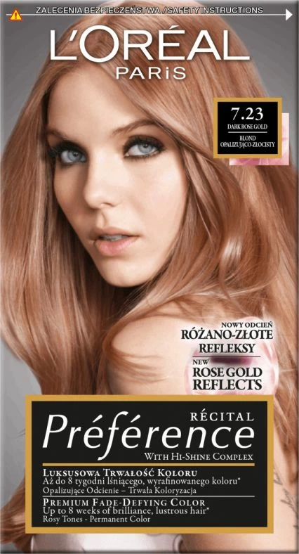 Bojë flokësh L’Oréal Paris Recital Préférence 7.23 Rich Rose, rozë