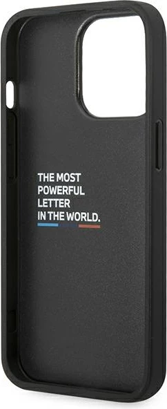 Mbështjellës BMW Leather Carbon për iPhone 14 Pro 6.1", i zi