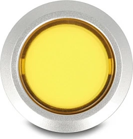 Switch me buton DeLOCK 22050, 22 mm, 230 V 3 A, IP60, zi/blu/argjend/verdhe