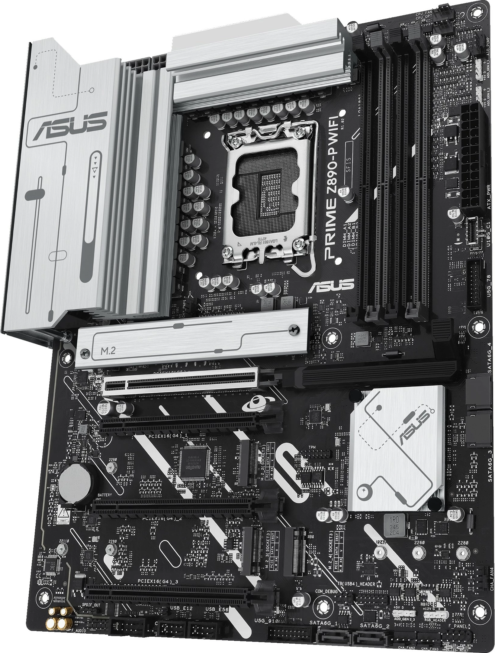 Pllakë amë ASUS PRIME Z890-P WIFI, Intel, LGA 1851, DDR5, 192 GB, e zezë